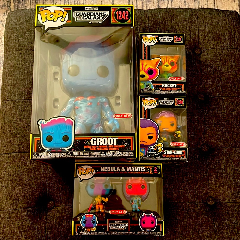 Guardians of the galaxy marvel Funko pop set